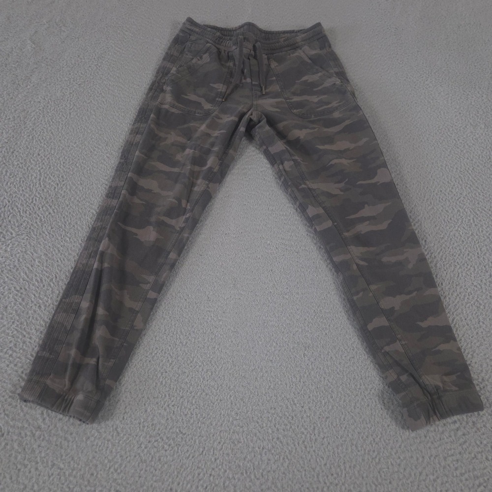 Athleta Pants Womens 2 Farallon Tapered Leg Organic Cotton Camouflage Joggers